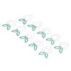 100 Pcs Shaped Paper Clips 2 Color Metal Material Light