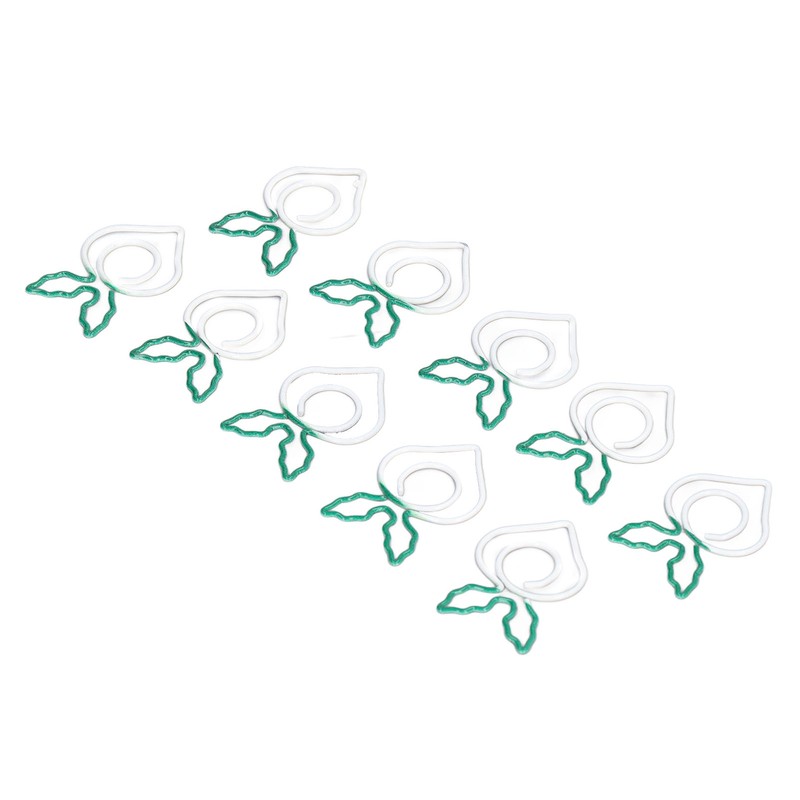 100 Pcs Shaped Paper Clips 2 Color Metal Material Light