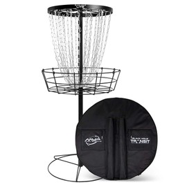 MVP Disc Sports Black Hole Lite 24-Chain Disc Golf Basket with Transit Bag