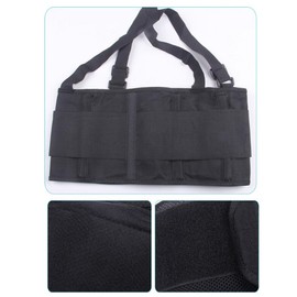 TOVINANNA Elastic Lumbar Support Belt No Buckle Breathable Mesh Back Waist Support Adjustable Compression Brace for Weight Lifting XL