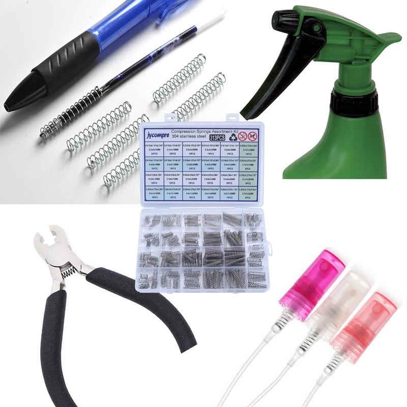 jycompre 313PCS Small Springs,24 Different Sizes Compression Springs Assortment Kit,