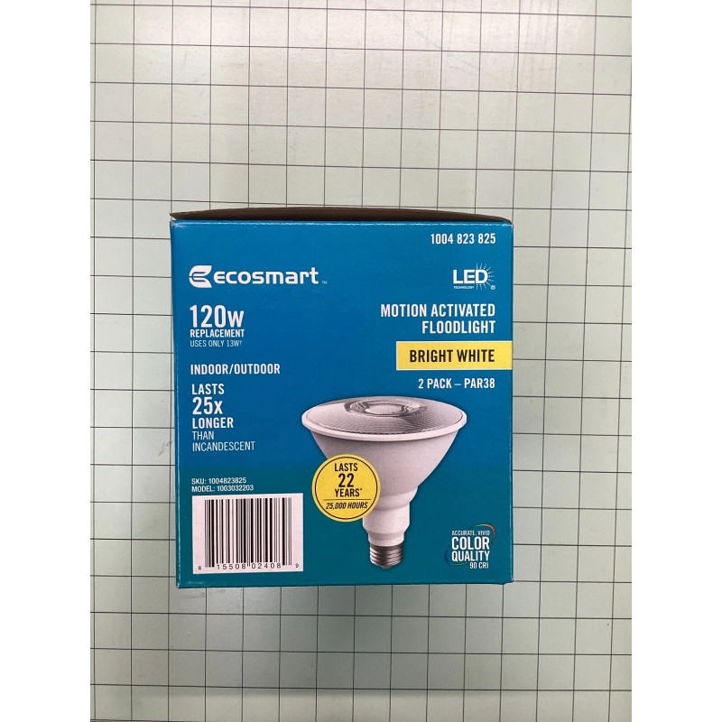 Eco-Smart EcoSmart - 120W Equivalent-LED Motion Activated FloodLight Bulb; 2