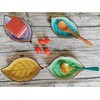 Ceramic Spoon Rest for Stove Top, Ice Cracks Leaf Cute