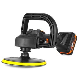 WEN 20V Max Cordless 7-Inch Variable Speed Rotary Polisher and Waxer Kit with 4Ah Battery, Charger, and Polishing Pads (20877)