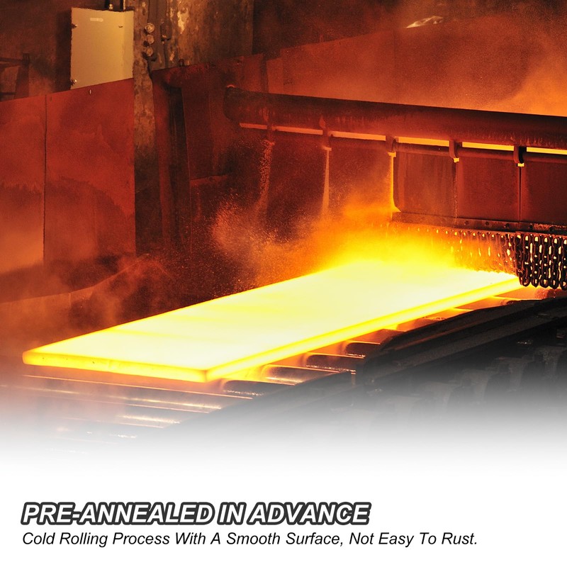 PATIKIL E52100 Steel Flat Bar, 5 Pcs 12" x 1