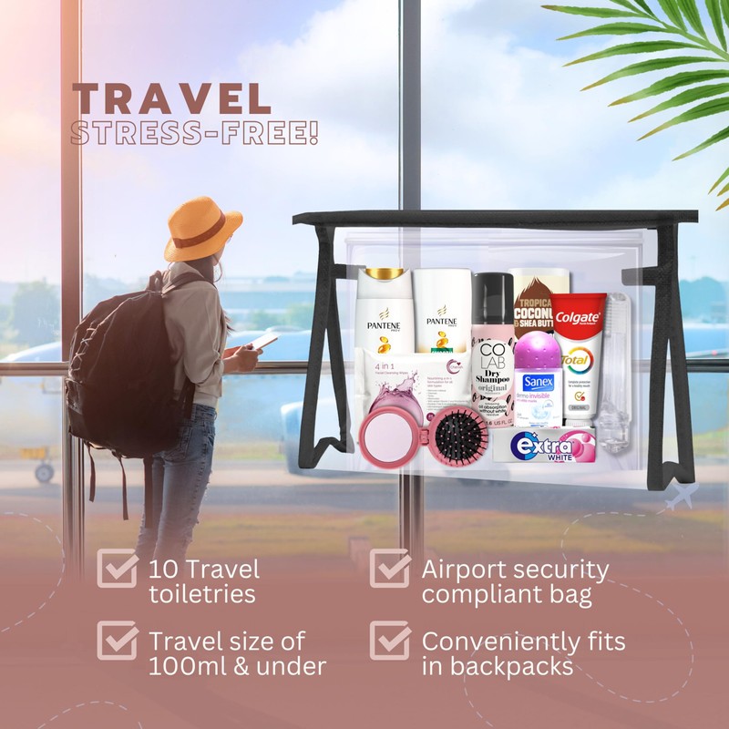 Travel Size Toiletries Essentials Women Mini Set Miniature for Vacation,