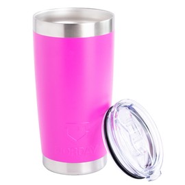 NORDAY | Tumbler Cup with Lid - 20oz - Pink | Vacuum Insulated Tumbler - Travel Tumbler - Stainless Steel Tumblers - Double Wall Coffee Tumbler - Keeps Temperature up to 24hr - Anti Spill Lids