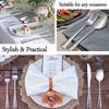 E-far Stainless Steel Teaspoons Set of 12, Modern Hammered Silverware