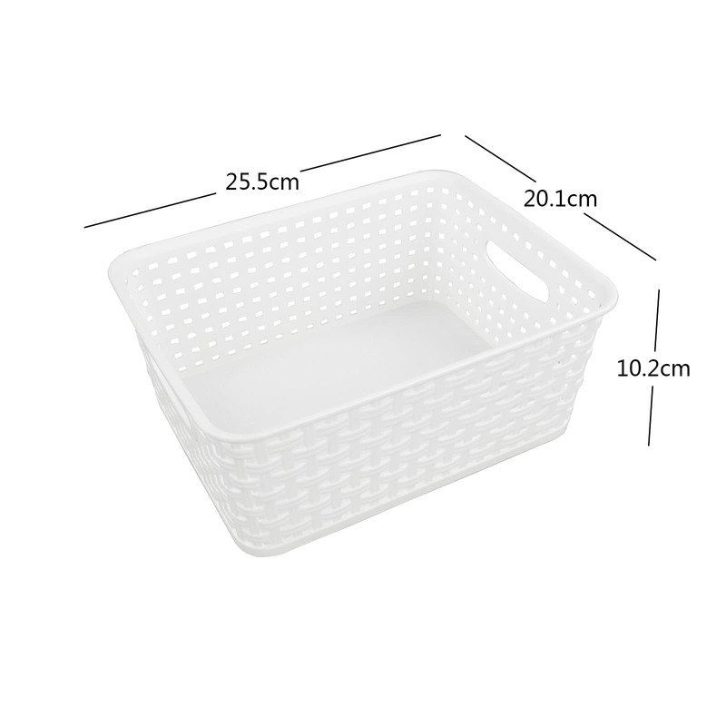 Vcansay 6 Packs of Storage Baskets White