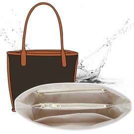 Doxo Purse Organizer Insert Compatible with G oyard Bag Organizer for Mini Anjou Bag,Upgraded Lightweight Dupontpaper Handbag Divider Shaper with YKK Zipper (White)