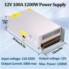 DC 12V 100A 1200W Switching Power Supply Adapter PSU AC-DC