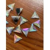 Unbranded CraftbuddyUS 100pcs 16mm Sew On AB Clear Triangle Shape
