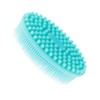 2Pcs Bathing Silicone Scrubbers Soft Shampoo Cleaning Massage Brushes Blue