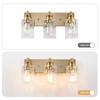 AMRUIPO 3 Light Bathroom Vanity Light Modern Brushed Gold Bathroom