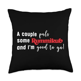Rummikub A Couple Of Pals Tile Game Fun Gift Throw Pillow