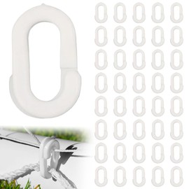 TRKETK 40 Pieces Football Goal Net Clips, Weatherproof Soccer Goal Accessories Plastic Net Clips Soccer Goal Netting Clip for Outdoor Football Soccer Golf Tennis Nets, Easy to Fit (White)