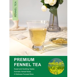TeeLux Fennel Tea Bags, Pure & Natural Fennel Seeds Herbal Tea, Smooth & Light Spicy Flavor, Caffeine Free, 100 Count