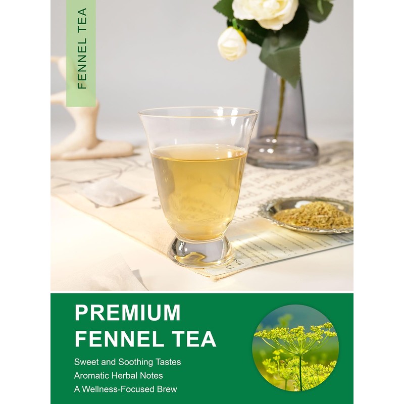 TeeLux Fennel Tea Bags, Pure & Natural Fennel Seeds Herbal