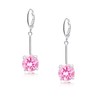 VONSSY Gemstone Drop Earrings, Stylish 18 Carat Platinum/Gold-Plated Leverback Crystal