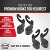 HEYNER 4x Headrest Hooks Storage Multifunction Seat Back Hangers for