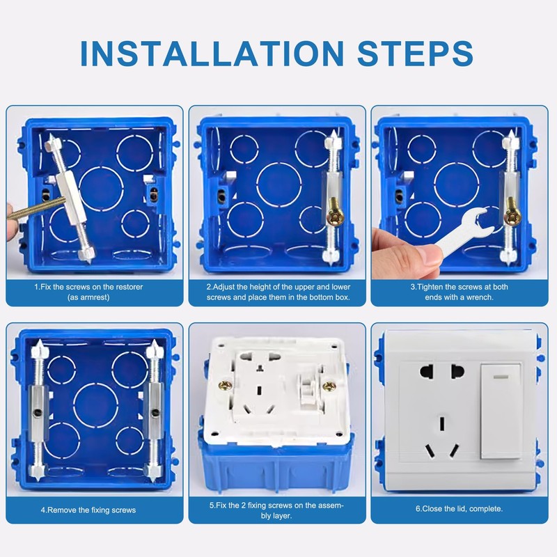 Box Repair Rod Holder, Pack of 10 Junction Box Screw,