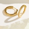 HUASAI Gold Cross Hoop Earrings, 14k Yellow Gold Plated, Perfect