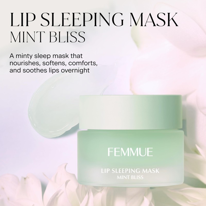 FEMMUE Lip Sleeping Mask, MB (Mint Bliss), Lip Care, Moisturizing,