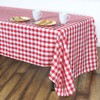 TABLECLOTHSFACTORY Perfect Picnic Inspired Checkered 60x102 Polyester Rectangle Tablecloths White/Red
