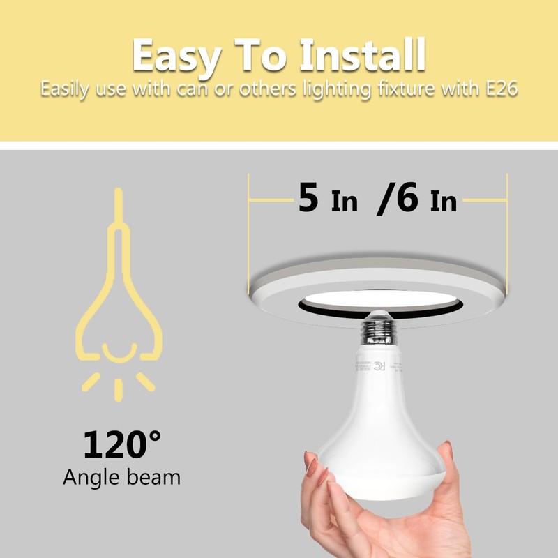 DAYBETTER 24Pack BR30 LED Bulb Indoor Flood Light Bulbs, 65W