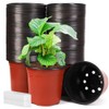 JERIA 200 Pack 6 Inch Plastic Nursery Pots Comewith Drainage