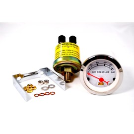 Hot Rod Chrome 2 1/16” Classic Oil Pressure Gauge (0-100 PSI)