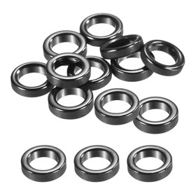 PATIKIL 0.31 Inch Fishing Rod Guide Rings, 30Pcs Ceramic Guides Rings Fish Rod Repair Kit Fishing Pole Eyelet Replacement for Freshwater Saltwater, Black