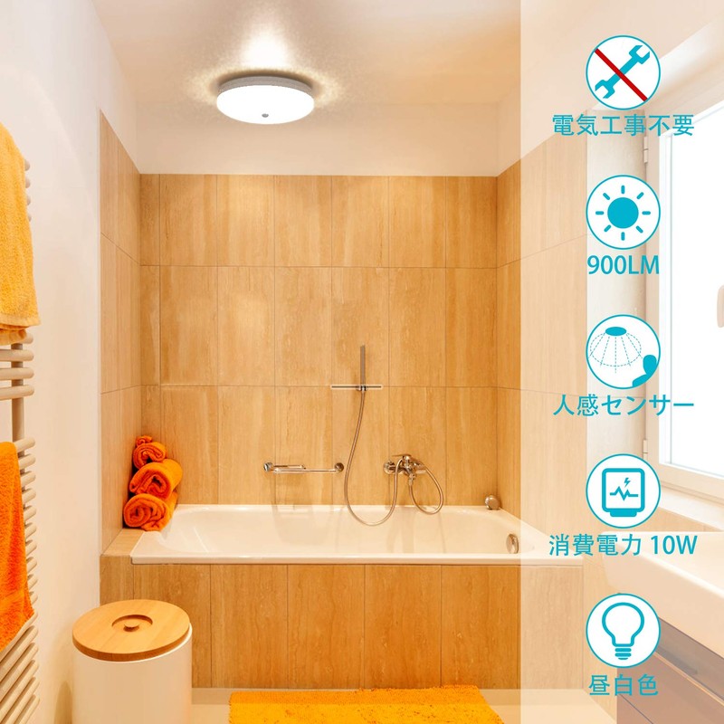 Small Motion Sensor LED Ceiling Light, Light Fixture, Hallway, Entrance