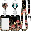 Fjdcslwx Mushroom Badge Holder Reel Lanyard,ID Card Badge Holder Retractable