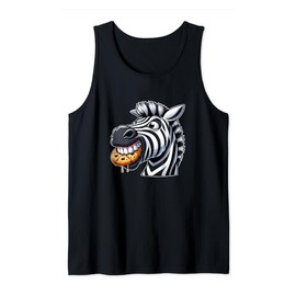 Cute Cartoon Zebra Cookie Sweet Teeth Tank Top