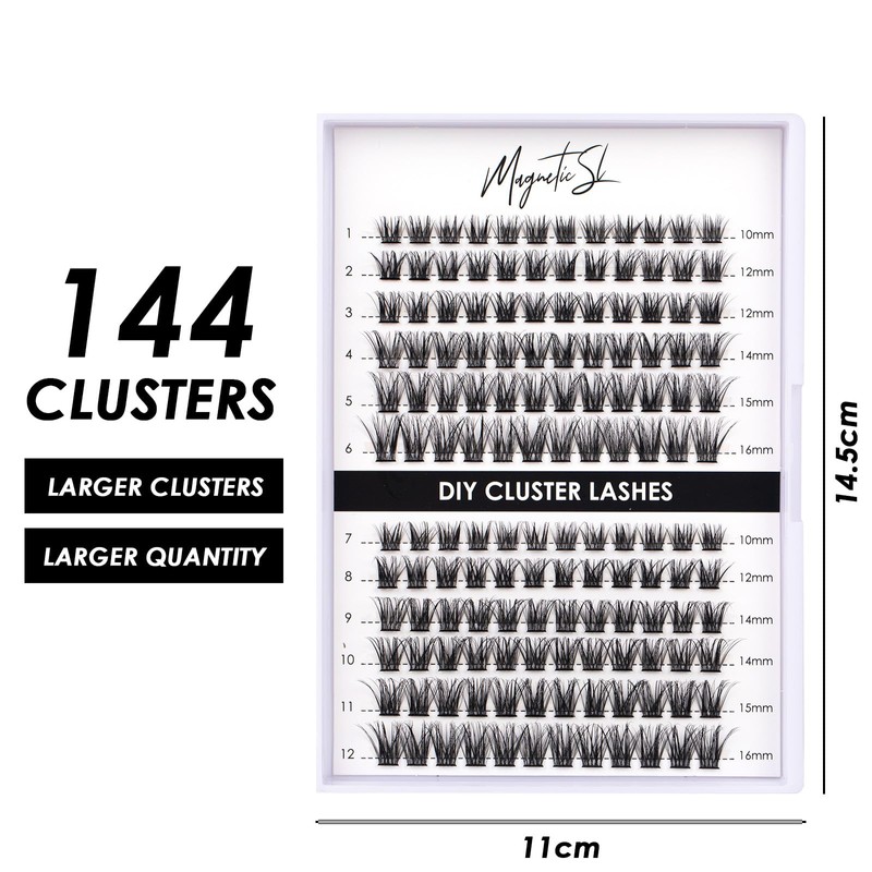 Lash Clusters 144 Pcs Individual Lashes Clusters Eyelash Extensions False