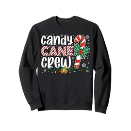 Funny Candy Cane Crew Candy Lover Christmas Holiday Pajamas Sweatshirt