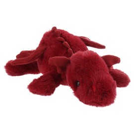Apricot Lamb Cuddly Toy Lying Dragon 38 cm - Dragon Plush Toy Soft & Washable Gift for Children Baby Girl Boy (Colour: Scarlet)