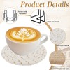 Kulannder Cup Coasters 9 Piece, Handmade Round Coasters with Coaster