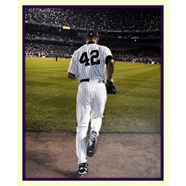 Enter Sandman Mo Mariano Rivera At NY Yankee Stadium 11x14 Double Matted 8x10 Photo Greatest Reliever
