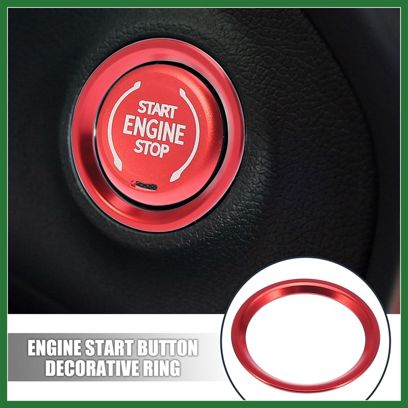 Motoforti Car Engine Start Button Decorative Ring Push Switch Trim
