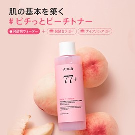 ANUA (アヌア) Peach 77 Niacin Essence Toner 250ml, Facial Toner for Hydrated and Shiny Skin, Exfoliates and Moisturizes, Suitable for Dry and Combination Skin, Korean Cosmetics, Official and Genuine
