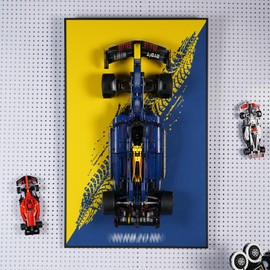 Display Wallboard for Technic Oracle Red Bull Racing RB20 F1 Car, Wall Mount for 42206 Model Car Kit (Car Not Included), Space-Saving Easy Assembly Creative Home Decor, New Background