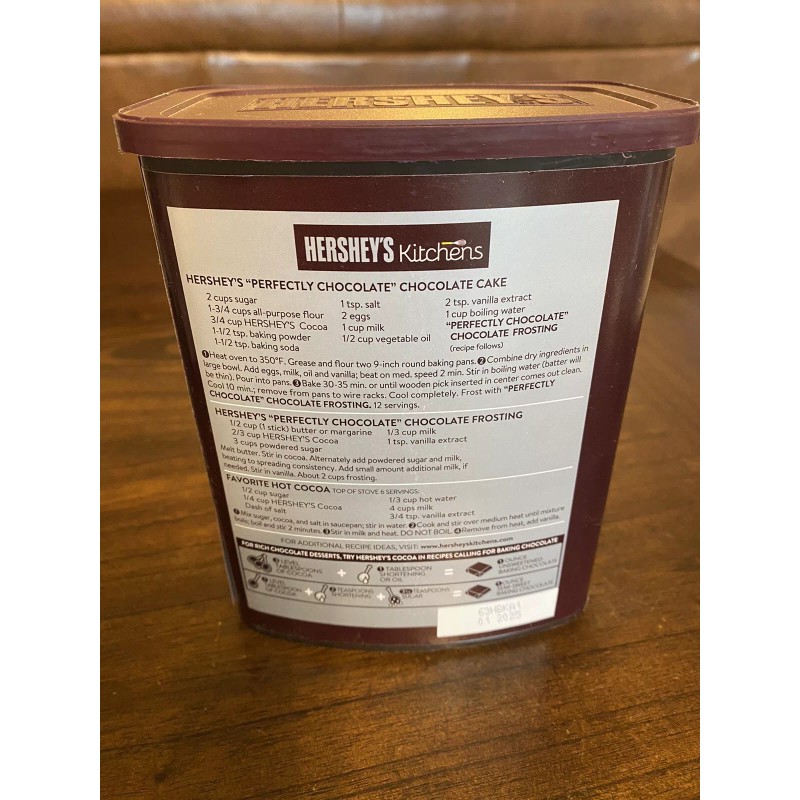 Hershey’s Natural Unsweetened Cocoa, Gluten Free, Can ( 23 oz.)