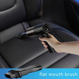 REIKIYA Handheld Car Vacuum Cleaner Cordless with Brushless Motor, High Power Vacuum Cleaner & Air Duster, 4 in 1 Keyboard Portable Vacuum Cleaner, Mini Hand Held Vacuum Cleaner for Car Home (White)