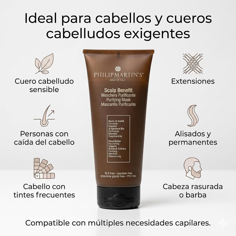 Philip Martin's Scalp benefit mascarilla reequilibrante para eliminar toxinas, 200
