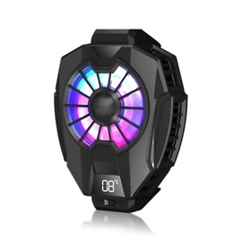 Cell Phone Cooler Fan, Cellphone Radiator with Temperature Display, Semiconductor Heatsink, Universal Clip on Gaming Phone Cooling Fan for Live Streaming Outdoor Vlog