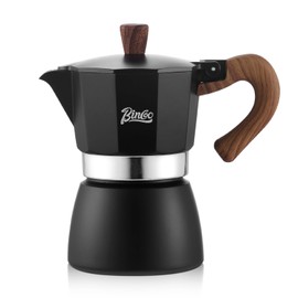 Espresso Maker Stovetop,Camping Moka Pot 2 Cup/120ML,Stove Top Espresso Italian Coffee Maker,Easy to Use (Black)