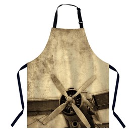 BGBDEIA Vintage Aircraft Kitchen Apron for Women Men, Adjustable Apron Chef Bakers Apron Cooking Apron Cooking Baking Gardening