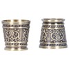 2pcs Embossed Pattern Retro Wine Cup Household Drinking Wine Glass